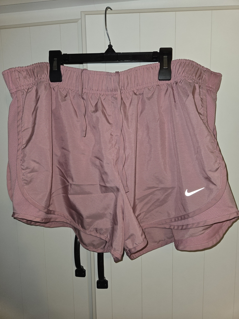 Nike Women's Dusty Rose Athletic Shorts with Reflective Swoosh